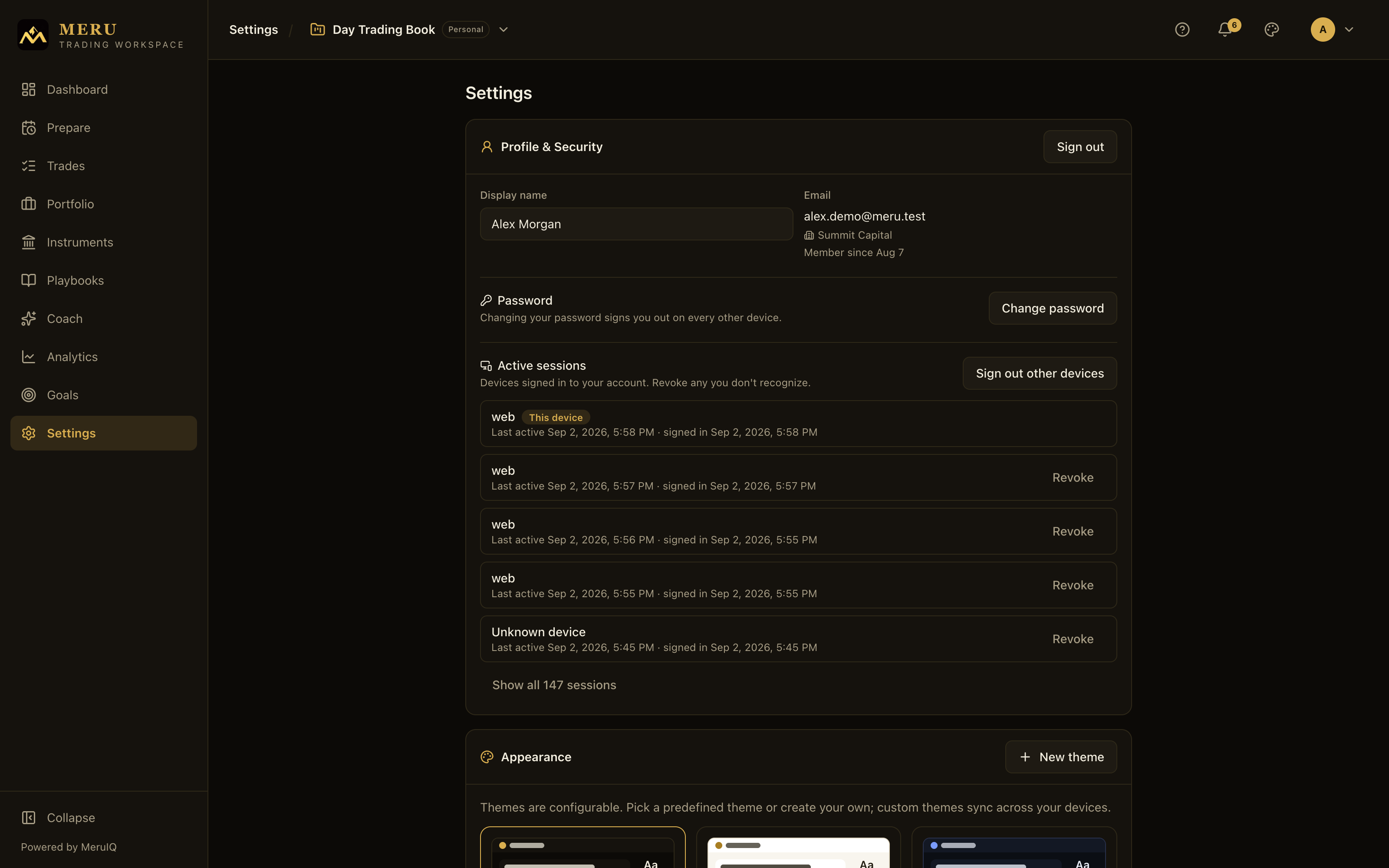The Organizations and Teams card with an organization row and the new organization form